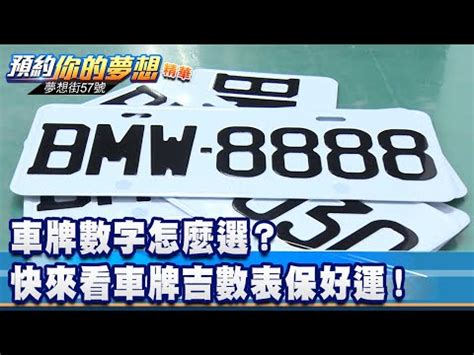 車牌 號碼 吉凶|【台灣車牌吉凶】車牌號碼吉凶大解析！手機號碼也適用，快來找。